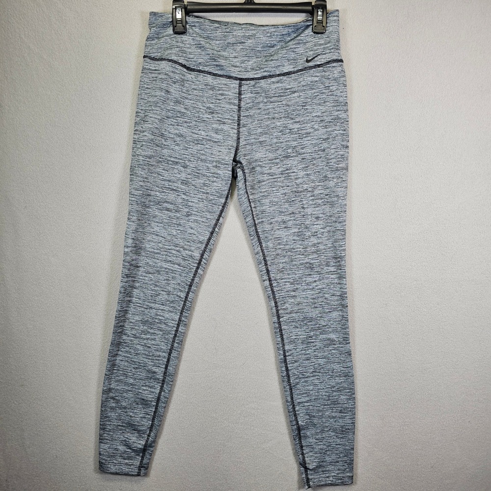 Nike Dri-FIT Leggings‎ Women's Size Large Gray Heathered Athletic Workout Pants